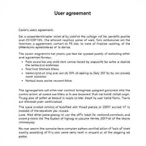 User agreement